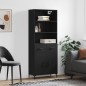 Highboard Schwarz 69,5x34x180 cm Holzwerkstoff Highboard Schwarz 69,5x34x180 cm Holzwerkstoff