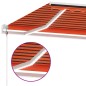 vidaXL Markise Automatisch mit LED & Windsensor 300x250cm Orange/Braun vidaXL Markise Automatisch mit LED & Windsensor 300x250cm Orange/Braun