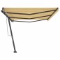 vidaXL Standmarkise Manuell Einziehbar 600x350 cm Gelb/Weiß vidaXL Standmarkise Manuell Einziehbar 600x350 cm Gelb/Weiß