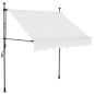 vidaXL Einziehbare Markise Handbetrieben mit LED 100 cm Creme vidaXL Einziehbare Markise Handbetrieben mit LED 100 cm Creme