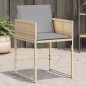 vidaXL Gartenstühle mit Kissen 4 Stk. Beigemischung Poly Rattan vidaXL Gartenstühle mit Kissen 4 Stk. Beigemischung Poly Rattan
