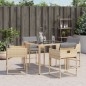 vidaXL Gartenstühle mit Kissen 4 Stk. Beigemischung Poly Rattan vidaXL Gartenstühle mit Kissen 4 Stk. Beigemischung Poly Rattan