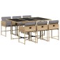 vidaXL 7-tlg. Garten-Essgruppe mit Kissen Beigemischung Poly Rattan vidaXL 7-tlg. Garten-Essgruppe mit Kissen Beigemischung Poly Rattan