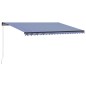 vidaXL Einziehbare Markise Handbetrieben 500×300 cm Blau und Weiß vidaXL Einziehbare Markise Handbetrieben 500×300 cm Blau und Weiß
