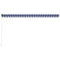 vidaXL Einziehbare Markise Handbetrieben 500×300 cm Blau und Weiß vidaXL Einziehbare Markise Handbetrieben 500×300 cm Blau und Weiß