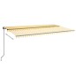 vidaXL Markise Manuell Einziehbar 600x350 cm Gelb und Weiß vidaXL Markise Manuell Einziehbar 600x350 cm Gelb und Weiß