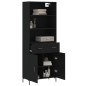 Highboard Schwarz 69,5x34x180 cm Holzwerkstoff Highboard Schwarz 69,5x34x180 cm Holzwerkstoff