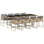 vidaXL 9-tlg. Garten-Essgruppe mit Kissen Beigemischung Poly Rattan vidaXL 9-tlg. Garten-Essgruppe mit Kissen Beigemischung Poly Rattan