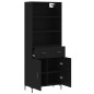 Highboard Schwarz 69,5x34x180 cm Holzwerkstoff Highboard Schwarz 69,5x34x180 cm Holzwerkstoff