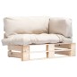vidaXL Outdoor-Sofa Paletten mit Kissen in Sandfarben Kiefernholz vidaXL Outdoor-Sofa Paletten mit Kissen in Sandfarben Kiefernholz