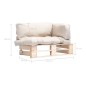 vidaXL Outdoor-Sofa Paletten mit Kissen in Sandfarben Kiefernholz vidaXL Outdoor-Sofa Paletten mit Kissen in Sandfarben Kiefernholz