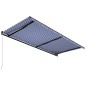 vidaXL Einziehbare Markise Handbetrieben 600 x 300 cm Blau und Weiß vidaXL Einziehbare Markise Handbetrieben 600 x 300 cm Blau und Weiß
