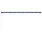 vidaXL Einziehbare Markise Handbetrieben 600 x 300 cm Blau und Weiß vidaXL Einziehbare Markise Handbetrieben 600 x 300 cm Blau und Weiß