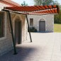 vidaXL Markise Manuell Einziehbar mit LED 4x3 m Orange und Braun vidaXL Markise Manuell Einziehbar mit LED 4x3 m Orange und Braun