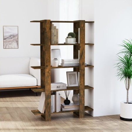 vidaXL Bücherregal/Raumteiler Räuchereiche 100×30×160 cm