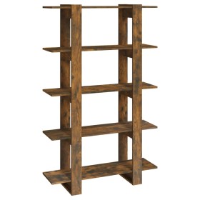 vidaXL Bücherregal/Raumteiler Räuchereiche 100×30×160 cm