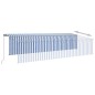 vidaXL Markise Manuell Einziehbar mit Rollo & LED 6x3 m Blau & Weiß vidaXL Markise Manuell Einziehbar mit Rollo & LED 6x3 m Blau & Weiß