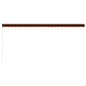 vidaXL Markise Manuell Einziehbar mit LED 600x300 cm Orange & Braun vidaXL Markise Manuell Einziehbar mit LED 600x300 cm Orange & Braun