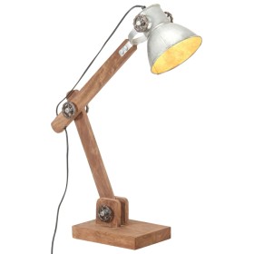 vidaXL Schreibtischlampe Industriestil Silbern Rund 58x18x90 cm E27  
