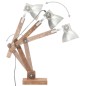 vidaXL Schreibtischlampe Industriestil Silbern Rund 58x18x90 cm E27 vidaXL Schreibtischlampe Industriestil Silbern Rund 58x18x90 cm E27