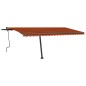vidaXL Standmarkise Manuell Einziehbar 500x350 cm Orange/Braun vidaXL Standmarkise Manuell Einziehbar 500x350 cm Orange/Braun