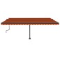 vidaXL Standmarkise Manuell Einziehbar 500x350 cm Orange/Braun vidaXL Standmarkise Manuell Einziehbar 500x350 cm Orange/Braun