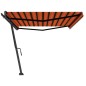 vidaXL Standmarkise Manuell Einziehbar 500x350 cm Orange/Braun vidaXL Standmarkise Manuell Einziehbar 500x350 cm Orange/Braun