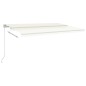 vidaXL Markise Automatisch mit LED & Windsensor 5x3 m Creme vidaXL Markise Automatisch mit LED & Windsensor 5x3 m Creme