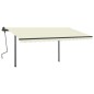 vidaXL Markise Manuell Einziehbar mit Pfosten 4x3,5 m Creme vidaXL Markise Manuell Einziehbar mit Pfosten 4x3,5 m Creme