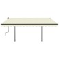 vidaXL Markise Manuell Einziehbar mit Pfosten 4x3,5 m Creme vidaXL Markise Manuell Einziehbar mit Pfosten 4x3,5 m Creme