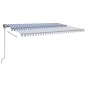 vidaXL Markise Manuell Einziehbar mit LED 6x3,5 m Blau und Weiß vidaXL Markise Manuell Einziehbar mit LED 6x3,5 m Blau und Weiß