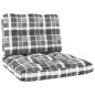 vidaXL Gartenstühle 2 Stk. Kissen mit Tartan-Muster Kiefernholz vidaXL Gartenstühle 2 Stk. Kissen mit Tartan-Muster Kiefernholz