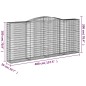 vidaXL Gabionen mit Hochbogen 10Stk. 400x50x180/200cm Verzinktes Eisen vidaXL Gabionen mit Hochbogen 10Stk. 400x50x180/200cm Verzinktes Eisen