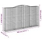 vidaXL Gabionen mit Hochbogen 8 Stk. 400x50x220/240cm Verzinktes Eisen vidaXL Gabionen mit Hochbogen 8 Stk. 400x50x220/240cm Verzinktes Eisen