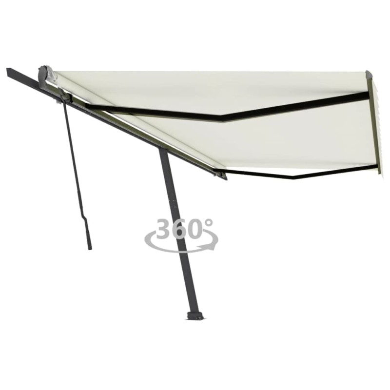 vidaXL Standmarkise Manuell Einziehbar 500x350 cm Creme vidaXL Standmarkise Manuell Einziehbar 500x350 cm Creme