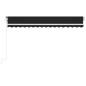 vidaXL Automatische Markise mit LED & Windsensor 400x350 cm Anthrazit vidaXL Automatische Markise mit LED & Windsensor 400x350 cm Anthrazit