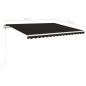 vidaXL Automatische Markise mit LED & Windsensor 400x350 cm Anthrazit vidaXL Automatische Markise mit LED & Windsensor 400x350 cm Anthrazit
