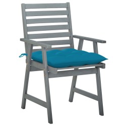 vidaXL Garten-Essstühle mit Kissen 2 Stk. Massivholz Akazie 
