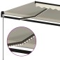 vidaXL Markise Manuell Einziehbar mit LED 600x350 cm Creme vidaXL Markise Manuell Einziehbar mit LED 600x350 cm Creme