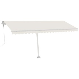 vidaXL Markise Automatisch mit LED & Windsensor 500x300 cm Creme