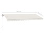 vidaXL Markise Automatisch mit LED & Windsensor 500x300 cm Creme vidaXL Markise Automatisch mit LED & Windsensor 500x300 cm Creme