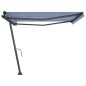 vidaXL Standmarkise Einziehbar Handbetrieben 450x350 cm Blau/Weiß vidaXL Standmarkise Einziehbar Handbetrieben 450x350 cm Blau/Weiß