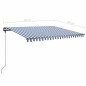 vidaXL Standmarkise Einziehbar Handbetrieben 450x350 cm Blau/Weiß vidaXL Standmarkise Einziehbar Handbetrieben 450x350 cm Blau/Weiß