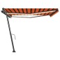 vidaXL Markise Manuell Einziehbar mit LED 400x300 cm Orange und Braun vidaXL Markise Manuell Einziehbar mit LED 400x300 cm Orange und Braun