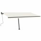 vidaXL Standmarkise Manuell Einziehbar 400x350 cm Creme vidaXL Standmarkise Manuell Einziehbar 400x350 cm Creme