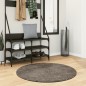 vidaXL Teppich ISTAN Hochflor Glänzend Grau Ø 100 cm vidaXL Teppich ISTAN Hochflor Glänzend Grau Ø 100 cm