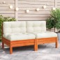 vidaXL Gartensofa ohne Armlehnen mit Kissen Wachsbraun Kiefernholz vidaXL Gartensofa ohne Armlehnen mit Kissen Wachsbraun Kiefernholz