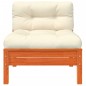 vidaXL Gartensofa ohne Armlehnen mit Kissen Wachsbraun Kiefernholz vidaXL Gartensofa ohne Armlehnen mit Kissen Wachsbraun Kiefernholz