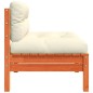 vidaXL Gartensofa ohne Armlehnen mit Kissen Wachsbraun Kiefernholz vidaXL Gartensofa ohne Armlehnen mit Kissen Wachsbraun Kiefernholz