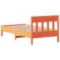vidaXL Massivholzbett ohne Matratze Wachsbraun 100x200 Kiefernholz vidaXL Massivholzbett ohne Matratze Wachsbraun 100x200 Kiefernholz